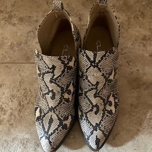 Snakeskin Booties